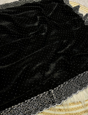Space Silk with Jarkhan work - Black