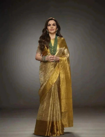 Nita Ambani Inspired Banarasi Tissue Silk Saree