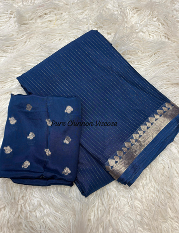 Pure Chinnon Viscose - Indigo Blue