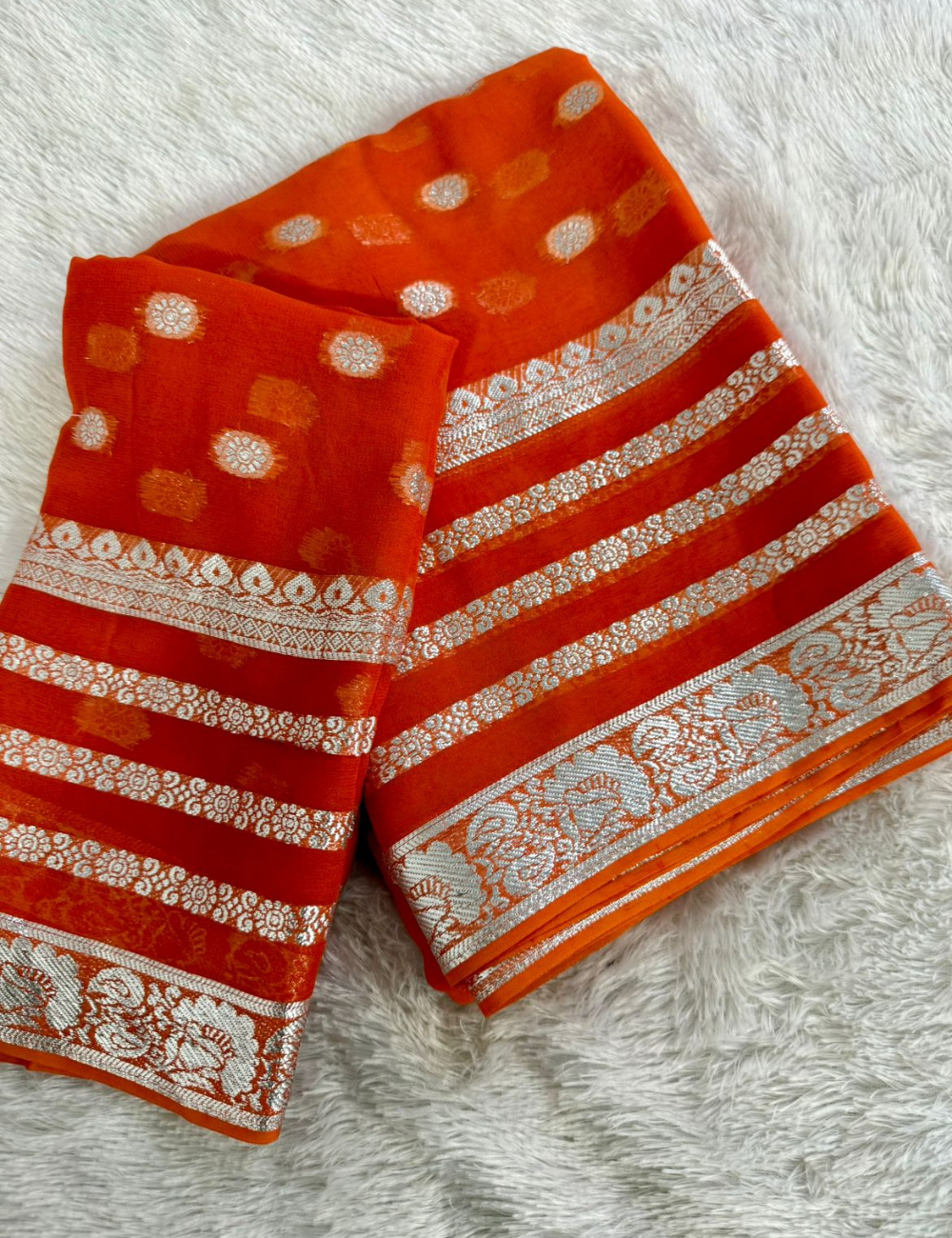 Pure Viscose Georgette - Orange