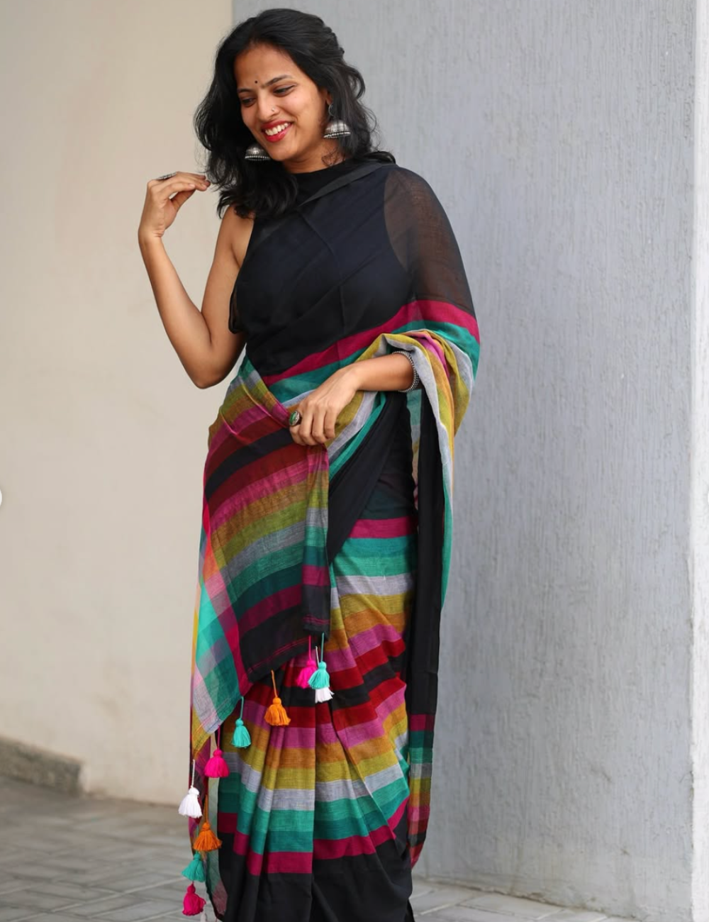 RAINBOW MUL MUL COTTON SAREE