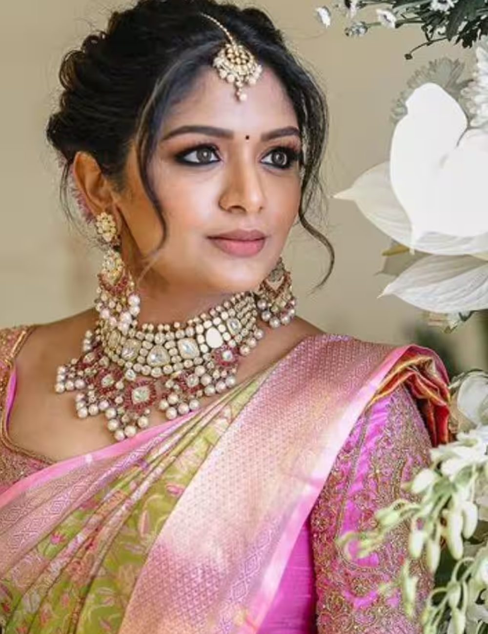 Aditi Shankar Inspired Katan Semi Silk Saree