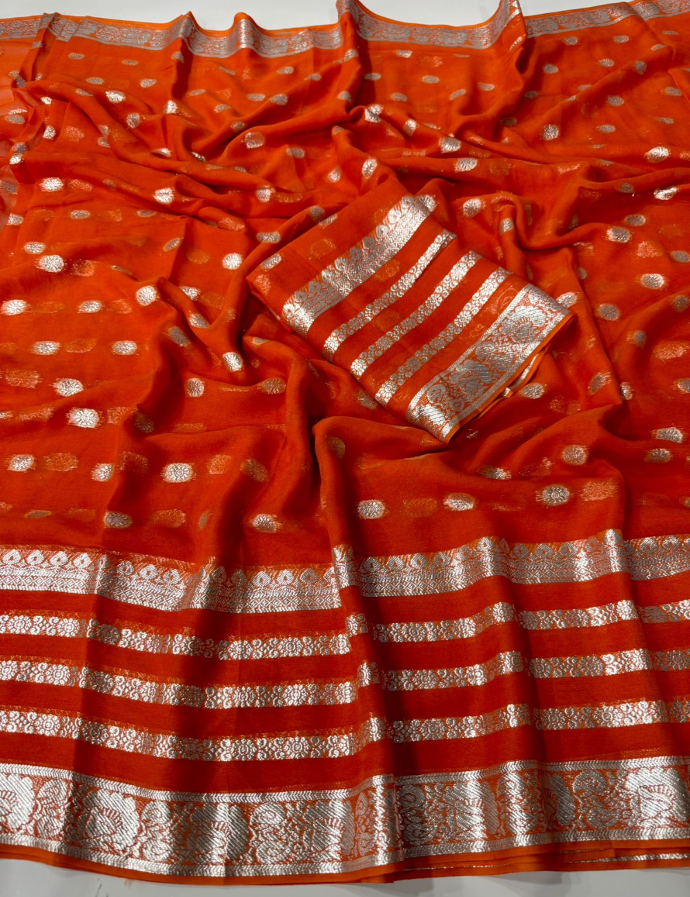Pure Viscose Georgette - Orange