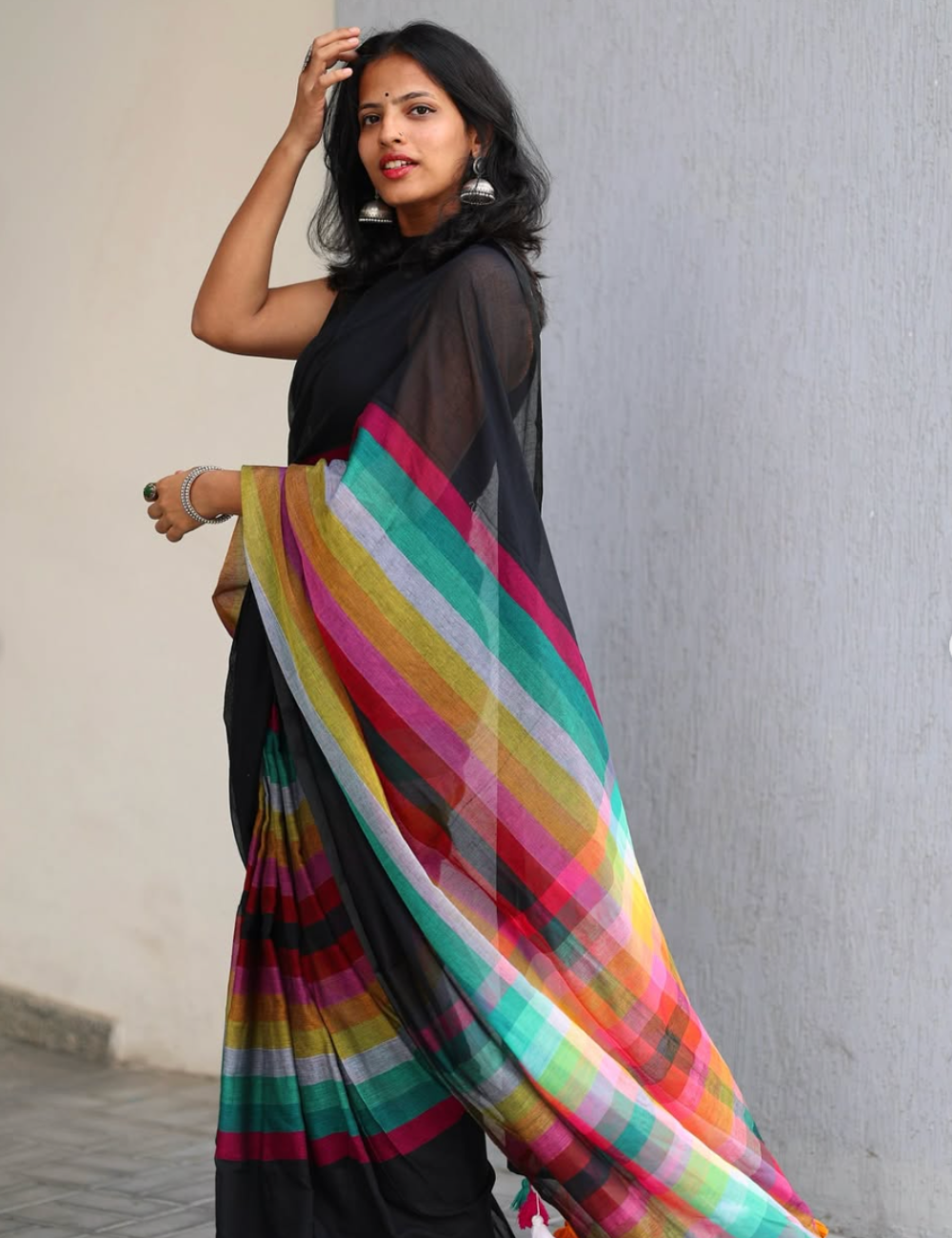 RAINBOW MUL MUL COTTON SAREE