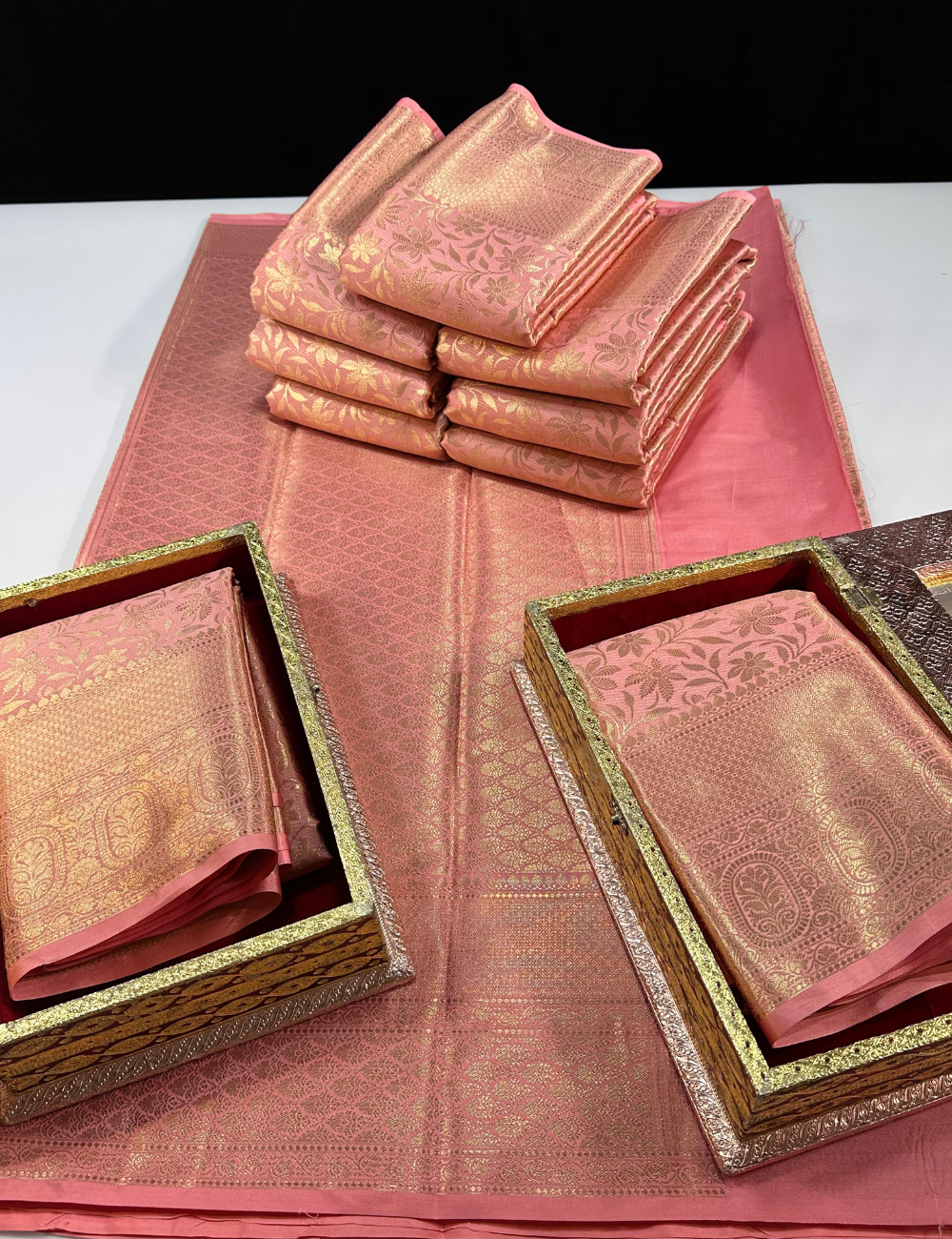 Kanchi Brocade Semi Silk Saree - Peach