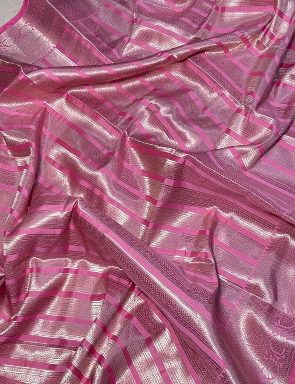 Sree Leela Inspired Banarasi Tissue Silk Saree