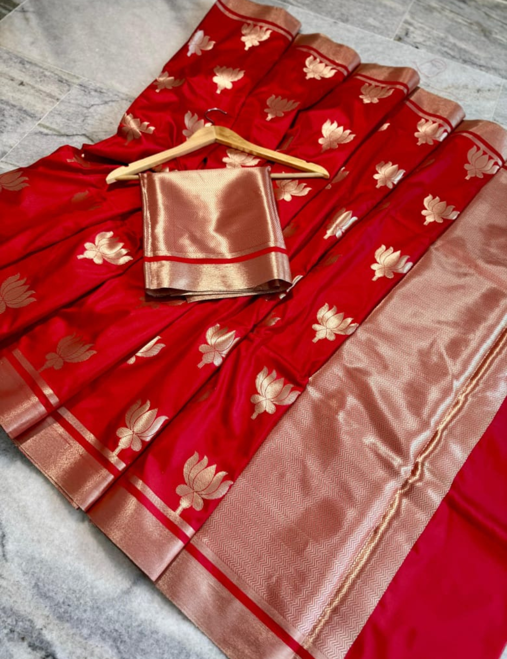 Kajol Inspired Soft Banarasi Mashru Silk - Red