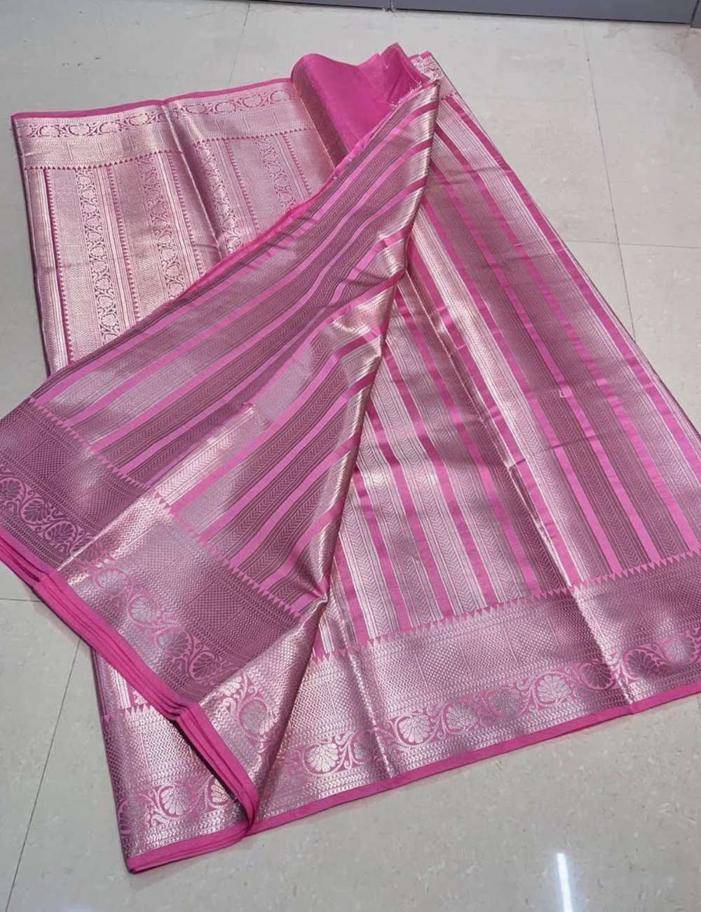Sree Leela Inspired Banarasi Tissue Silk Saree