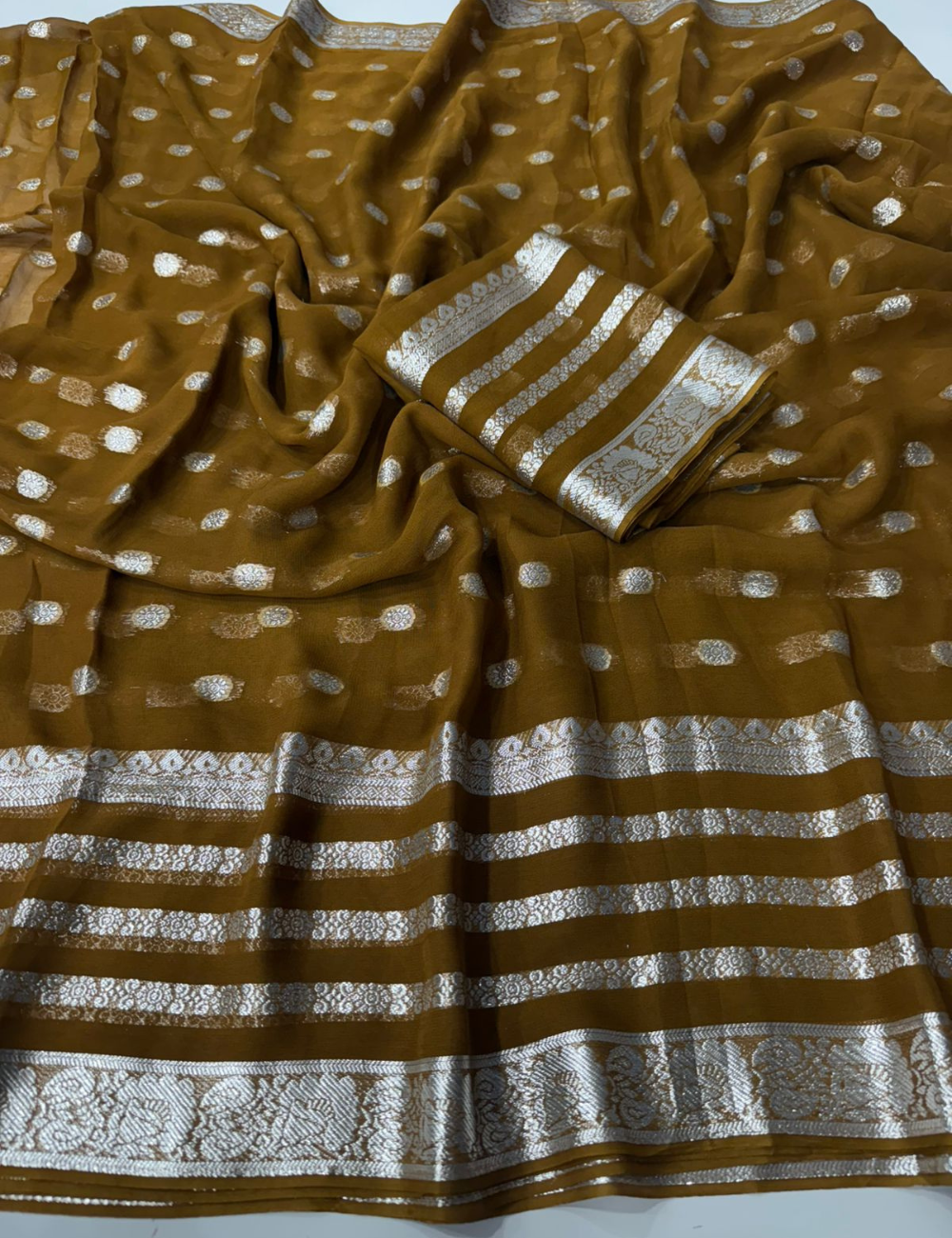 Pure Viscose Georgette - Light Brown