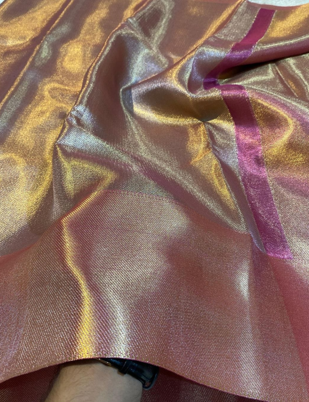 Jyothika Inspired Premium Katan Tissue Silk Saree