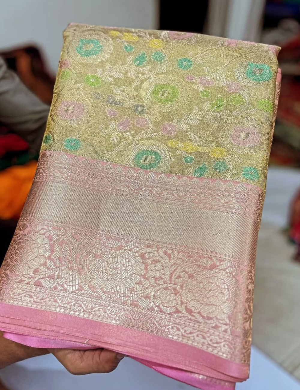 Aditi Shankar Inspired Katan Semi Silk Saree