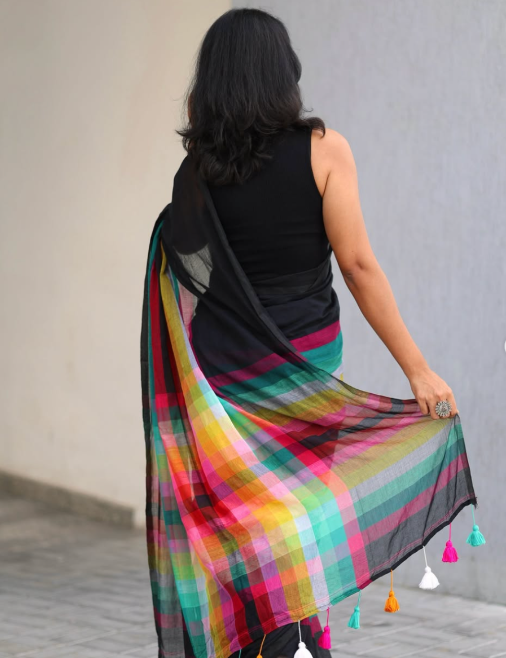 RAINBOW MUL MUL COTTON SAREE