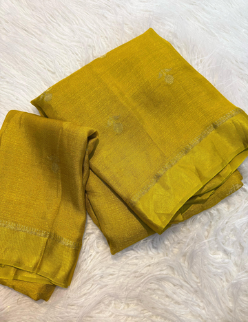 Pure Viscose Jute Khadi - Green