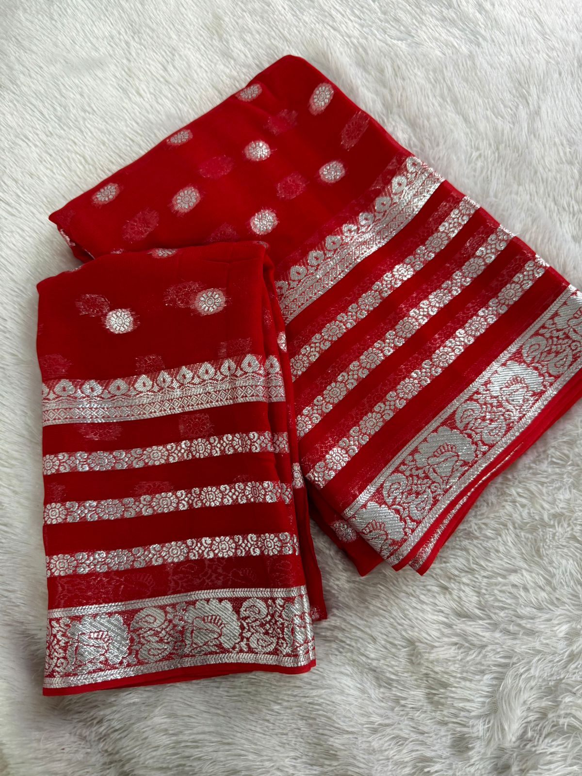 Pure Viscose Georgette - Red