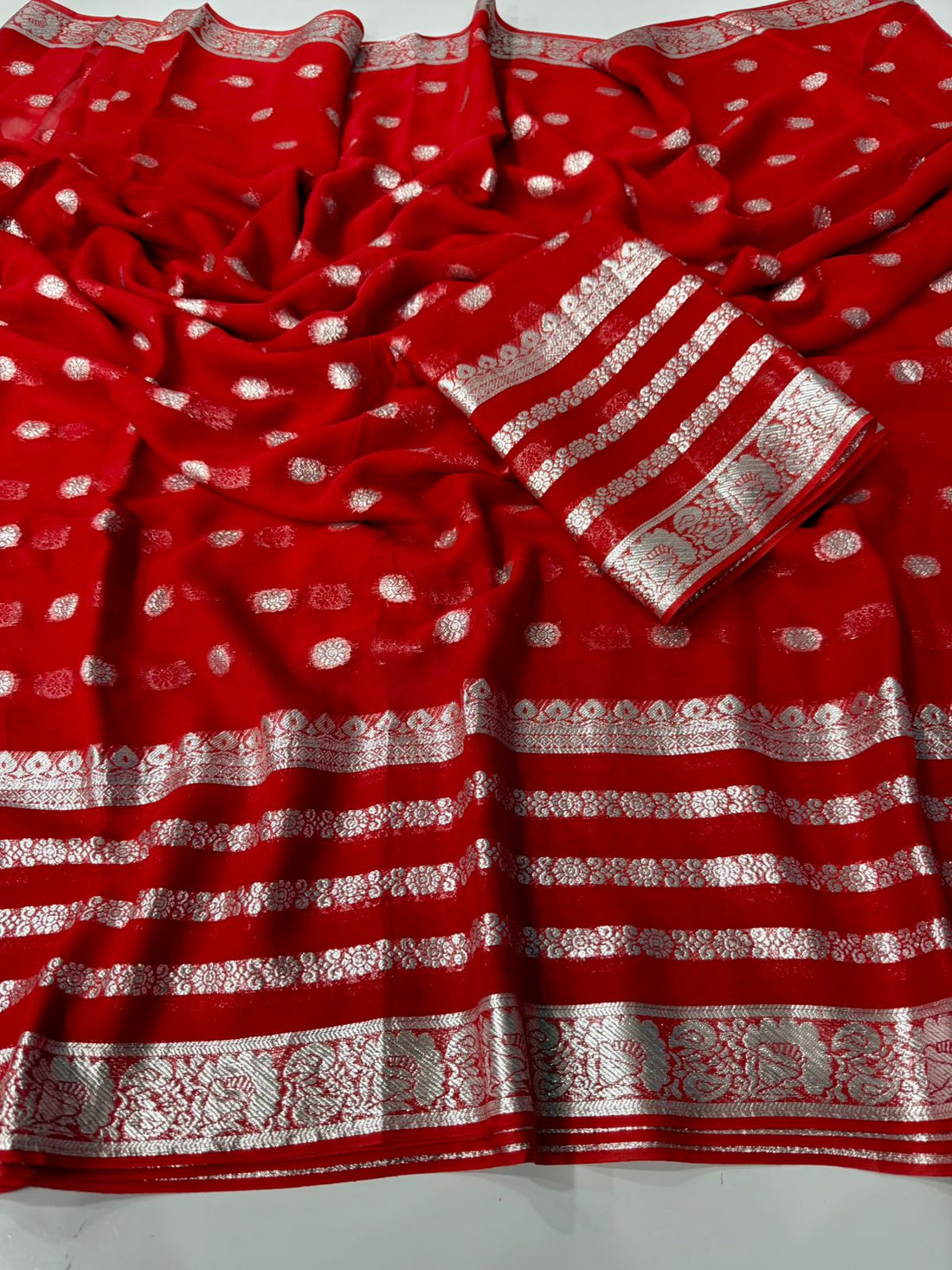 Pure Viscose Georgette - Red